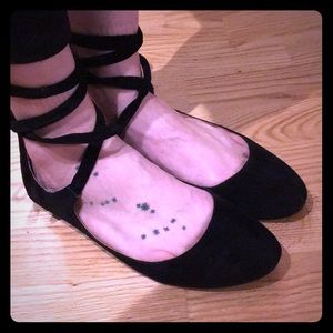 Black Tie Ballet Flats